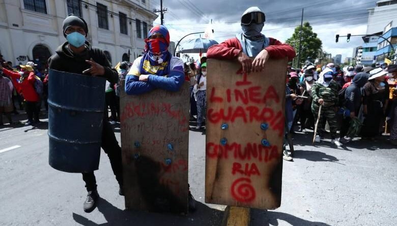 Guillermo Lasso denuncia que protestas buscan un golpe de Estado en Ecuador
